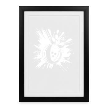 Bowling Strike - Framed poster (27 × 37 cm) - black - Front