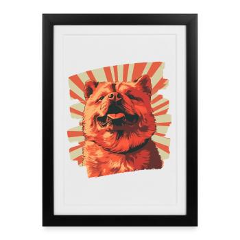 Chow Chow - Affiche encadrée (27 × 37 cm) - noir - Devant