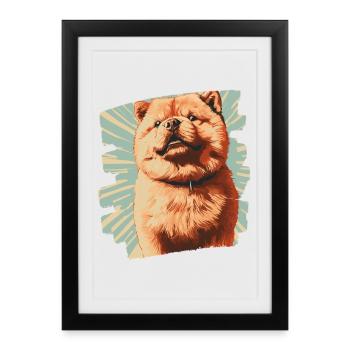 Chow Chow - Affiche encadrée (27 × 37 cm) - noir - Devant