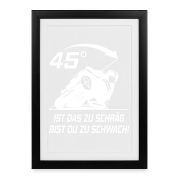 Motorcycle Knee Loops Hangover Biker Men Woman - Framed poster (27 × 37 cm) - black - Front
