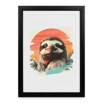 Sloth - Framed poster (27 × 37 cm) - black - Front