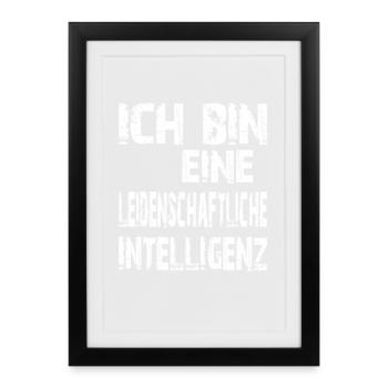 AI saying a passionate intelligence - Framed poster (27 × 37 cm) - black - Front