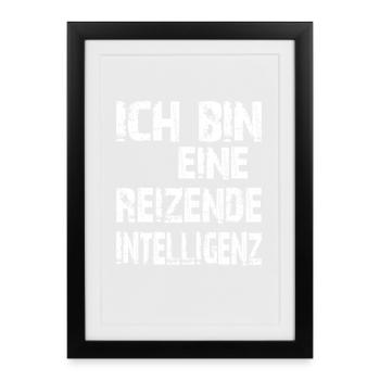 AI Saying I'm a Lovely Intelligence - Framed poster (27 × 37 cm) - black - Front