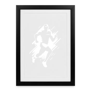 Jogger Graphic - Framed poster (27 × 37 cm) - black - Front