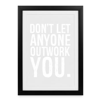 Ne laissez personne vous surpasser - Affiche encadrée (27 × 37 cm) - noir - Devant