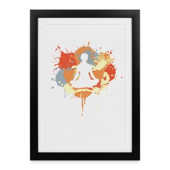 Yoga - Affiche encadrée (27 × 37 cm) - noir - Devant