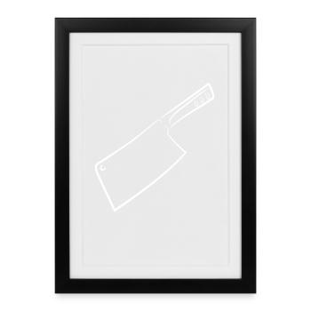 Cleaver Sketch - Framed poster (27 × 37 cm) - black - Front