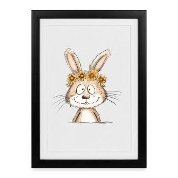 Droll Bunny I Easter Bunny Bunny Spring - Framed poster (27 × 37 cm) - black - Front