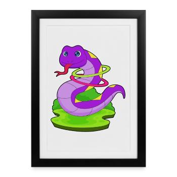 Gymnastique d’entraînement Snake Fitness Hoop - Affiche encadrée (27 × 37 cm) - noir - Devant