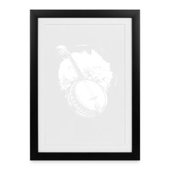 Banjo - Affiche encadrée (27 × 37 cm) - noir - Devant