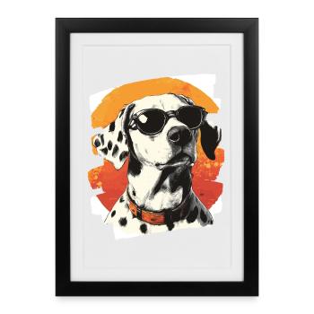 Dalmate - Affiche encadrée (27 × 37 cm) - noir - Devant