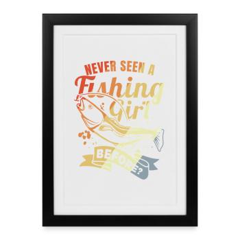 Fille ange - Affiche encadrée (27 × 37 cm) - noir - Devant