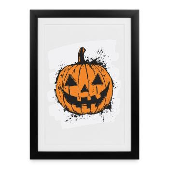 Halloween Pumpkin - Framed poster (27 × 37 cm) - black - Front