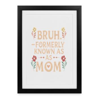 Maman échaudée - Affiche encadrée (27 × 37 cm) - noir - Devant