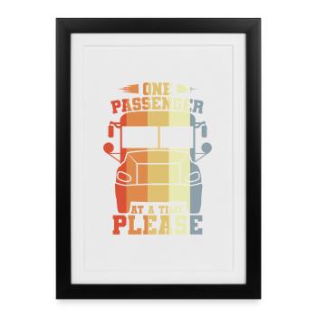 Un passager à la fois, s’il vous plaît - Affiche encadrée (27 × 37 cm) - noir - Devant