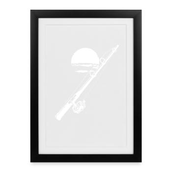 Fishing Graph - Framed poster (27 × 37 cm) - black - Front