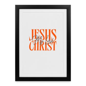 Jésus-Christ mon Seigneur Credo - Affiche encadrée (27 × 37 cm) - noir - Devant
