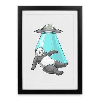 Vaisseau spatial Panda Space - Affiche encadrée (27 × 37 cm) - noir - Devant