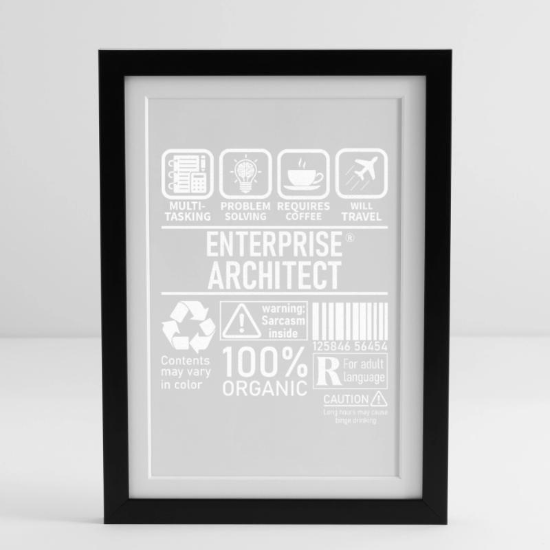 Enterprise Architect multi tasking problem solving Framed poster (27 × 37 cm)