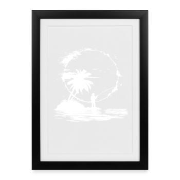 Fishing Sketch - Framed poster (27 × 37 cm) - black - Front