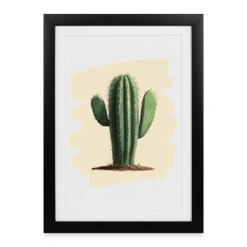 Cactus - Framed poster (27 × 37 cm) - black - Front