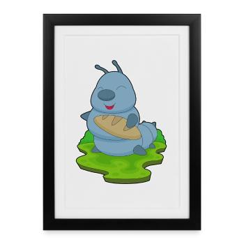 Pain chenille - Affiche encadrée (27 × 37 cm) - noir - Devant