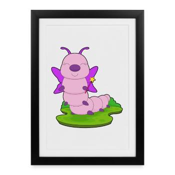 Caterpillar Fairy Wand - Framed poster (27 × 37 cm) - black - Front