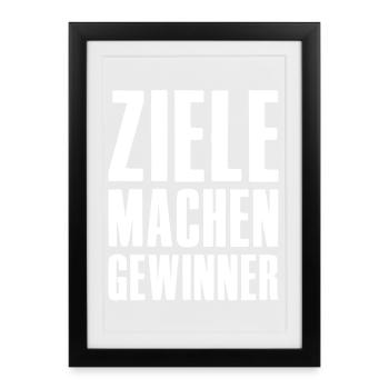 Goals Make Winners Founders Entrepreneurs Startup - Framed poster (27 × 37 cm) - black - Front