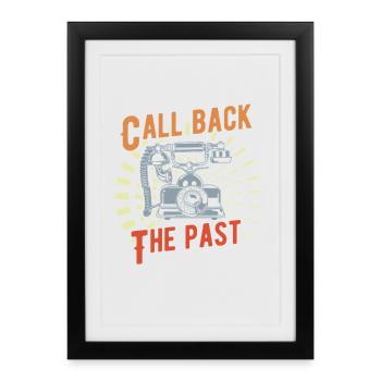 Ancien téléphone - Affiche encadrée (27 × 37 cm) - noir - Devant