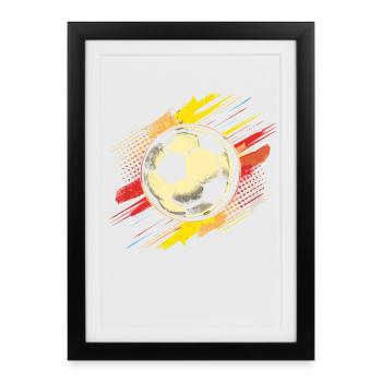 Football Vintage - Affiche encadrée (27 × 37 cm) - noir - Devant