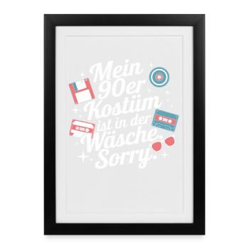 My 90s Costume In The Lingerie Theme Party - Framed poster (27 × 37 cm) - black - Front