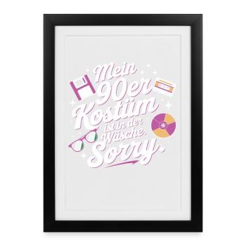 My 90s Costume In The Lingerie Theme Party - Framed poster (27 × 37 cm) - black - Front