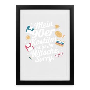 My 90s Costume In The Lingerie Theme Party - Framed poster (27 × 37 cm) - black - Front