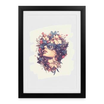 Spring Spring Beginning Flowers - Framed poster (27 × 37 cm) - black - Front