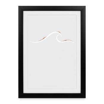 Surfer Welle Geschenk Surfer Boy Girl Dude Surf - Gerahmtes Poster (27 × 37 cm) - Schwarz - Vorne