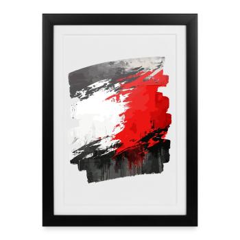 Polish Flag Poland Polska - Framed poster (27 × 37 cm) - black - Front