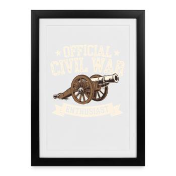 Civil War Enthusiast U.S. Civil War - Framed poster (27 × 37 cm) - black - Front