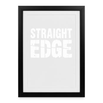 Straight Edge Lettering for Straight Edger Life - Framed poster (27 × 37 cm) - black - Front