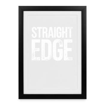 Straight Edge Lettering for Straight Edger Life - Framed poster (27 × 37 cm) - black - Front