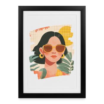 Détente Méditation Prendre soin de soi - Affiche encadrée (27 × 37 cm) - noir - Devant