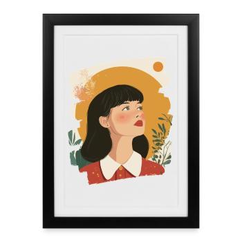Détente Méditation Prendre soin de soi - Affiche encadrée (27 × 37 cm) - noir - Devant