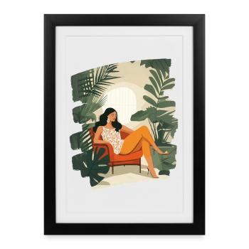 Relax Meditation Selfcare Me-Time - Framed poster (27 × 37 cm) - black - Front
