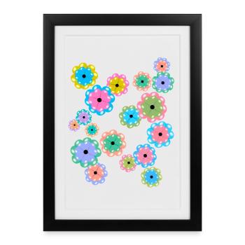 Spring Beginning Spring Flowers Flower Birthday - Framed poster (27 × 37 cm) - black - Front