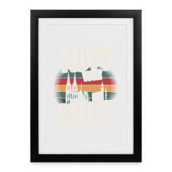 Köln Et Kütt Wie Et Kütt Kölner Grundgesetz Kölsch - Gerahmtes Poster (27 × 37 cm) - Schwarz - Vorne