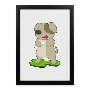 Os de chien - Affiche encadrée (27 × 37 cm) - noir - Devant