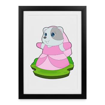 Hamster Bridal Veil Wedding - Framed poster (27 × 37 cm) - black - Front