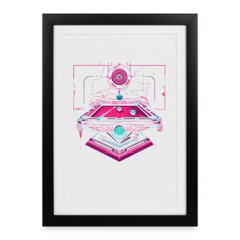 Billiards Steampunk Look - Framed poster (27 × 37 cm) - black - Front