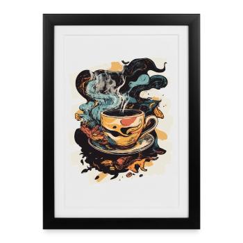 Coffee Coffee Coffee Lovers - Framed poster (27 × 37 cm) - black - Front
