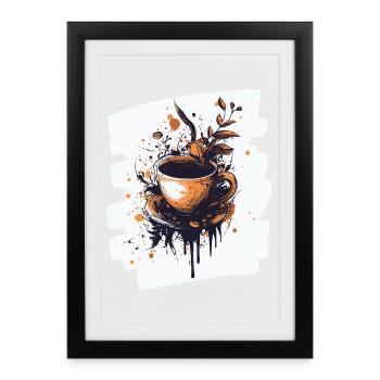 Coffee Coffee Coffee Lovers - Framed poster (27 × 37 cm) - black - Front