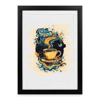 Coffee Coffee Coffee Lovers - Framed poster (27 × 37 cm) - black - Front